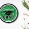 25 Count Green Way to Go Grad Disposable Dessert Plates Paper 7 1/4 Inch Graduation Party Supplies